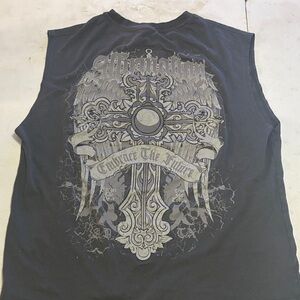 ASOS Black Graphic Tank Top